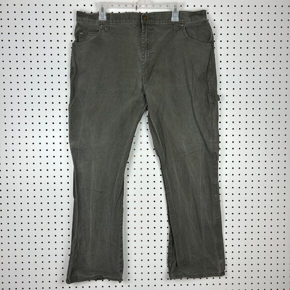 Dickies Carpenter Pants Men's 38x30 Dark Green Work Wear Tactical Straight Leg - Picture 5 of 7